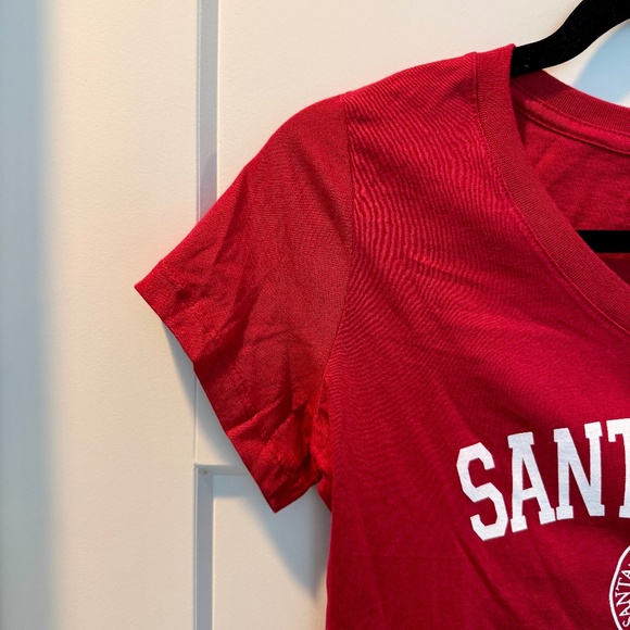 Women's Santa Clara University T Shirt, cap sleeves, NWT, Red, L - Picture 3 of 6